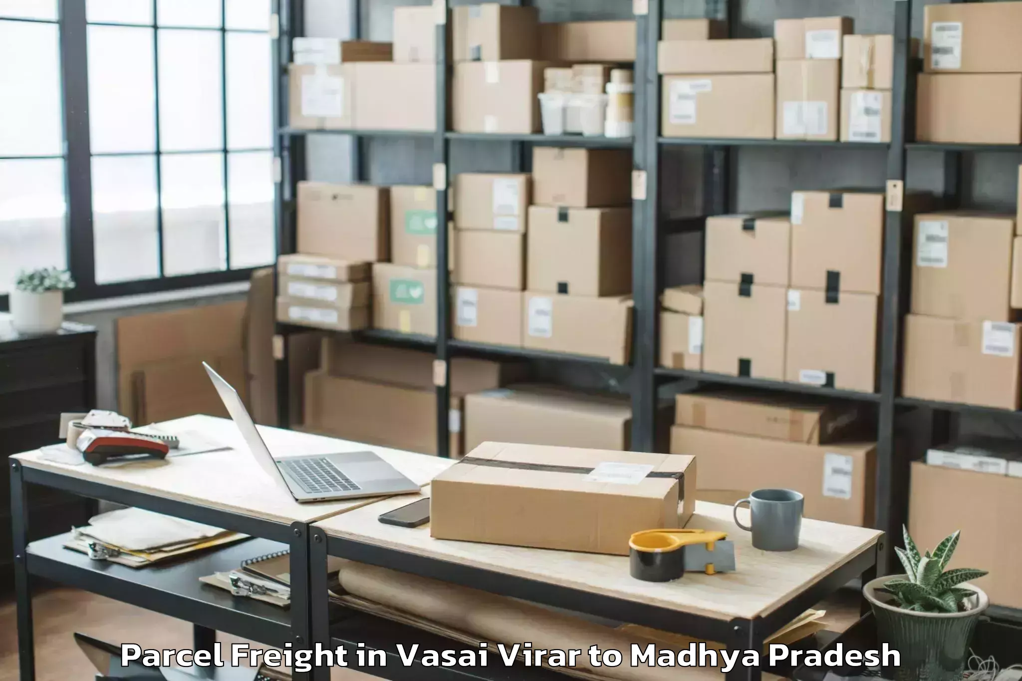 Reliable Vasai Virar to Indore Parcel Freight